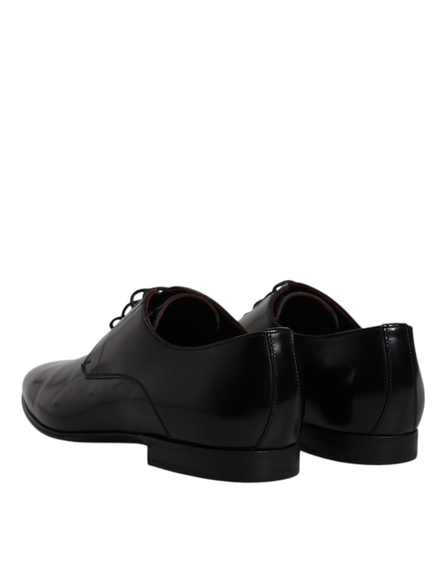 Chaussures Derby habillées à lacets en cuir noir Dolce &amp; Gabbana pour homme