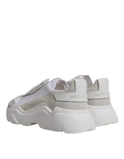 Dolce & Gabbana White Leather Daymaster Low Top Sneakers Shoes by Dolce & Gabbana