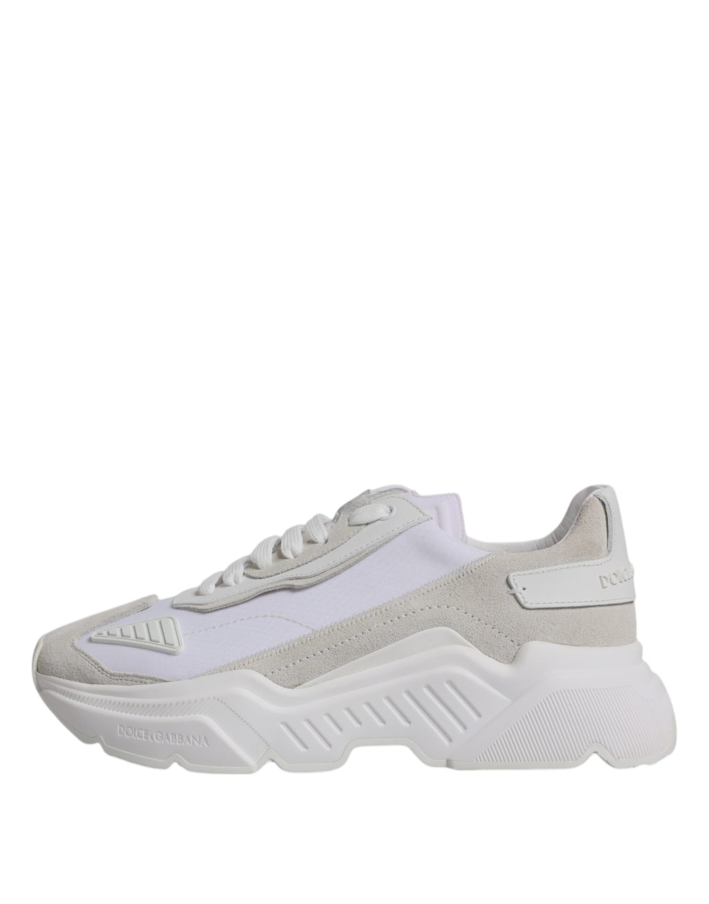 Dolce & Gabbana White Leather Daymaster Low Top Sneakers Shoes by Dolce & Gabbana