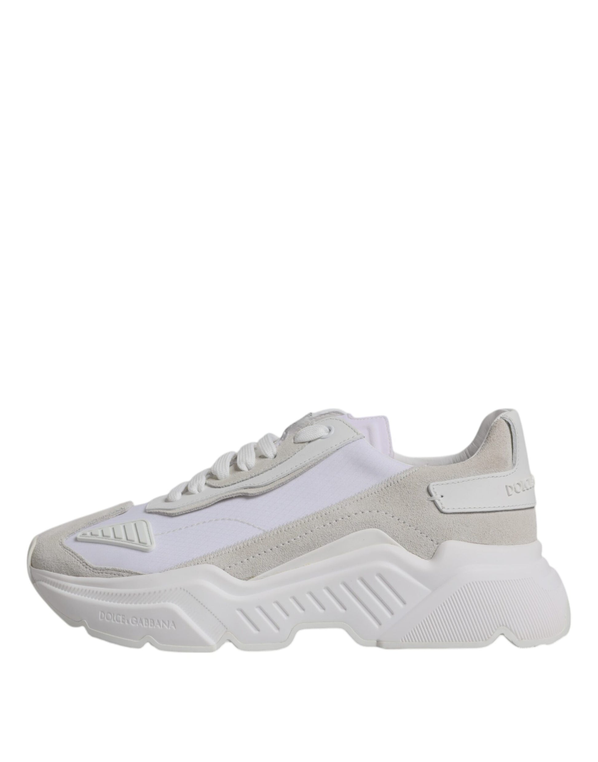 Dolce & Gabbana White Leather Daymaster Low Top Sneakers Shoes by Dolce & Gabbana