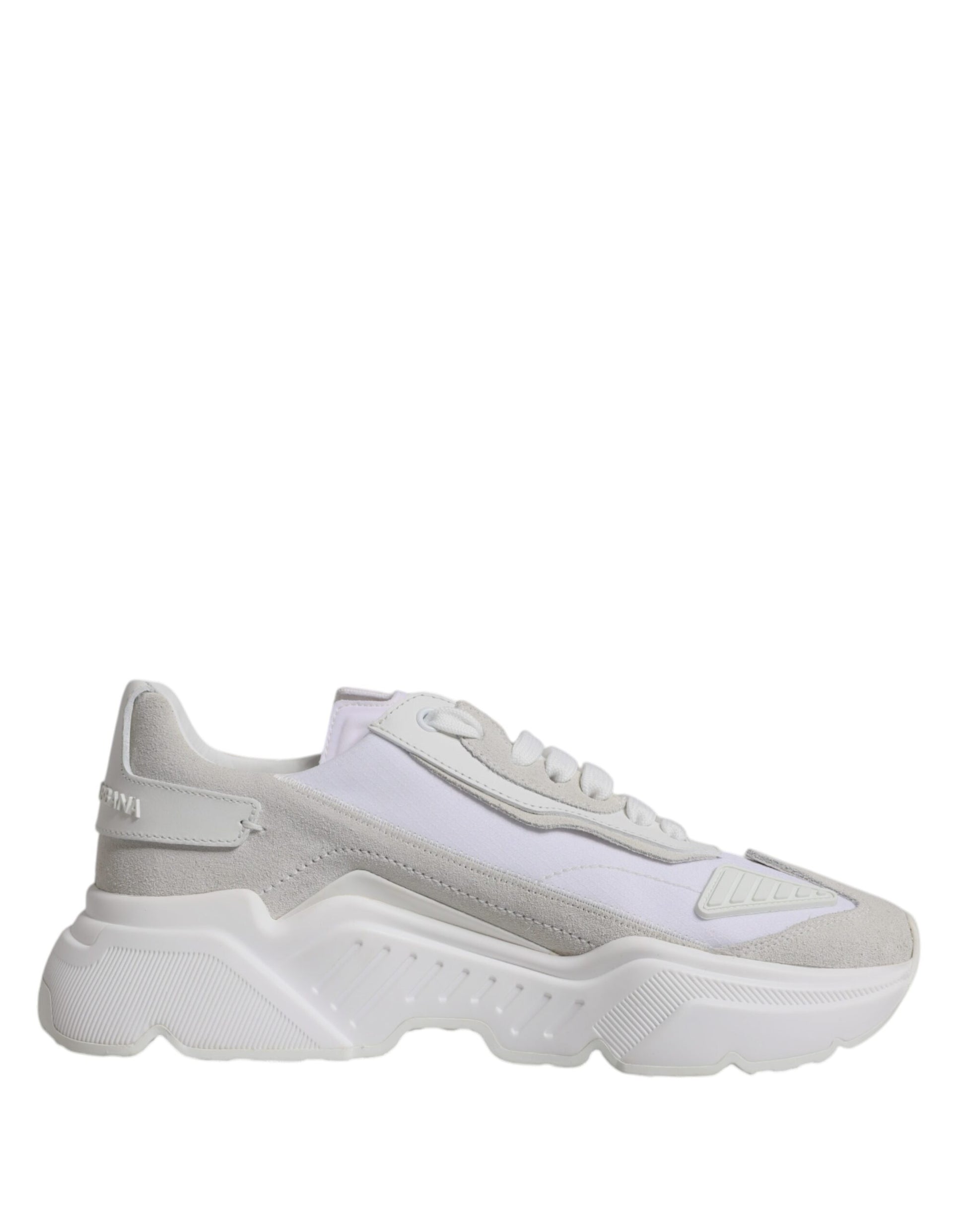 Dolce & Gabbana White Leather Daymaster Low Top Sneakers Shoes by Dolce & Gabbana