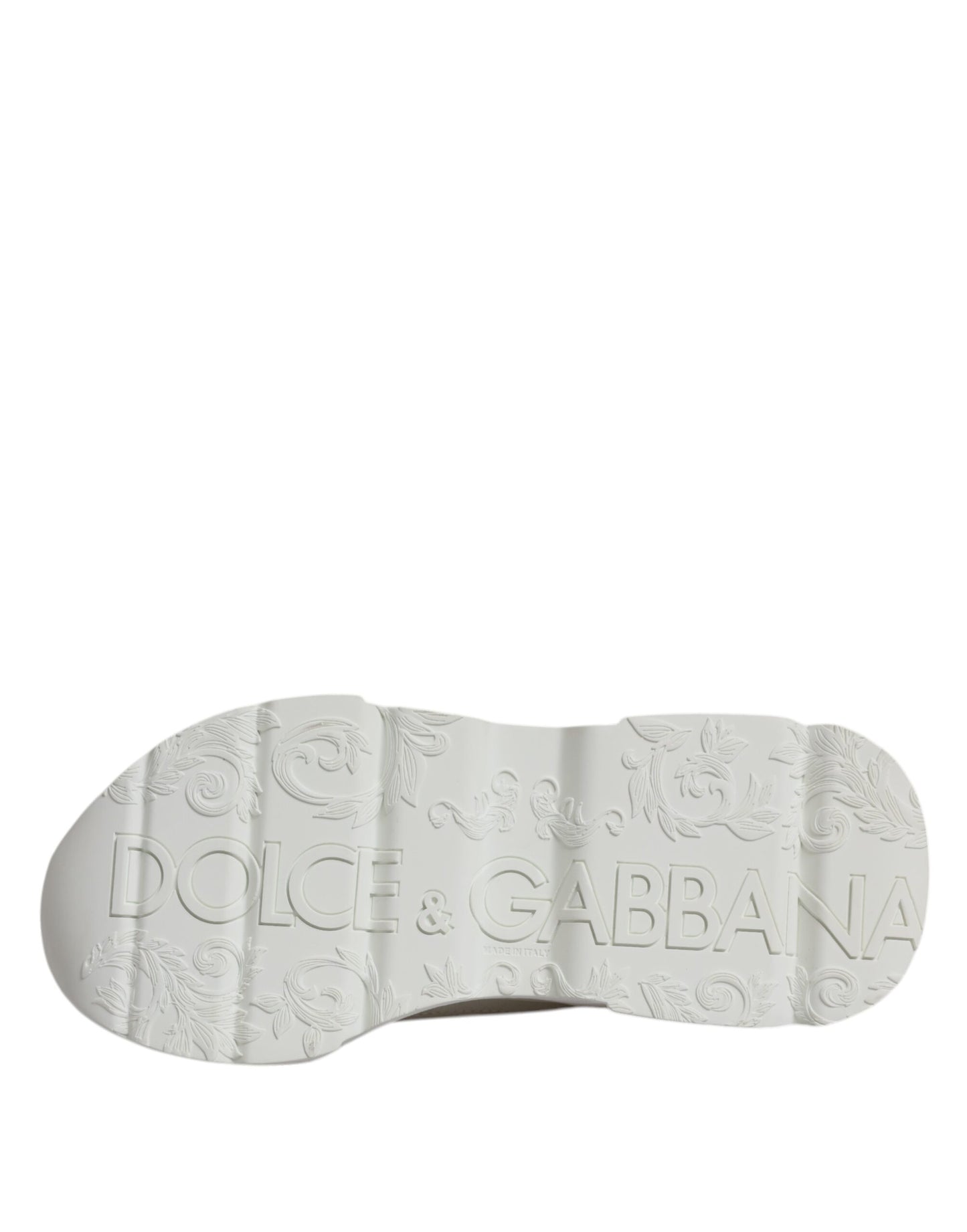 Dolce & Gabbana White Leather Daymaster Low Top Sneakers Shoes by Dolce & Gabbana