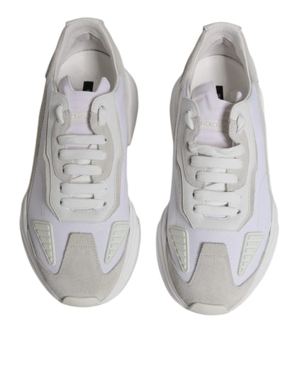 Dolce & Gabbana White Leather Daymaster Low Top Sneaker Shoes by Dolce & Gabbana