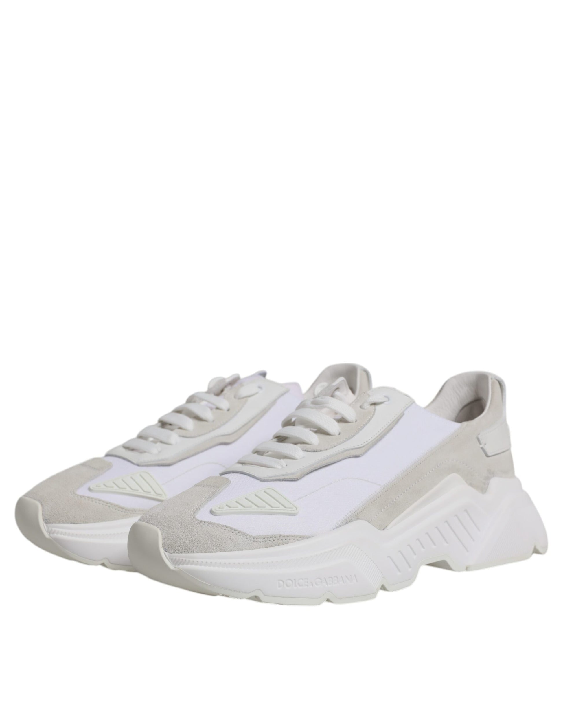 Dolce & Gabbana White Leather Daymaster Low Top Sneaker Shoes by Dolce & Gabbana