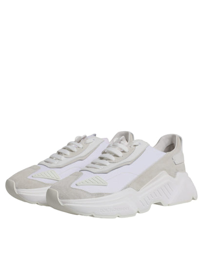 Dolce & Gabbana White Leather Daymaster Low Top Sneaker Shoes by Dolce & Gabbana