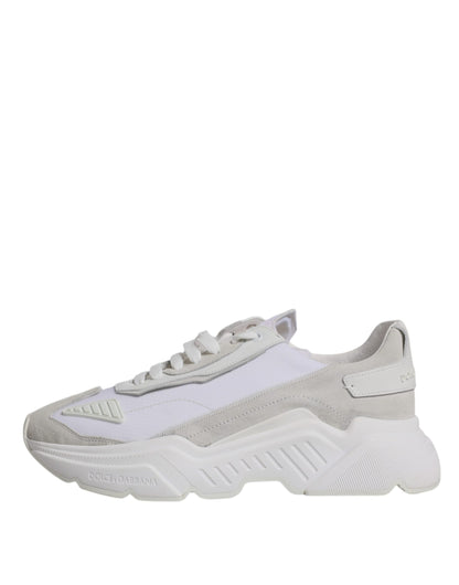 Dolce & Gabbana White Leather Daymaster Low Top Sneaker Shoes by Dolce & Gabbana