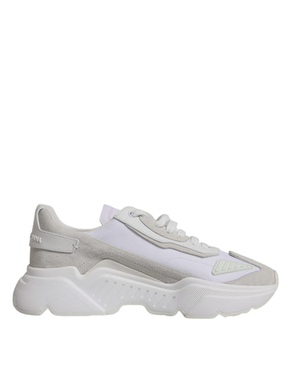 Dolce & Gabbana White Leather Daymaster Low Top Sneaker Shoes by Dolce & Gabbana