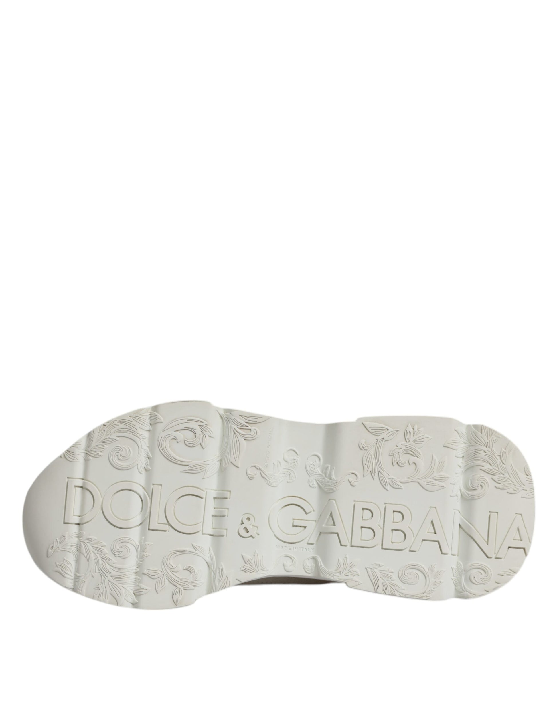 Dolce & Gabbana White Leather Daymaster Low Top Sneaker Shoes by Dolce & Gabbana