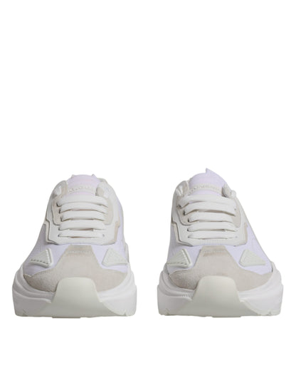 Dolce & Gabbana White Leather Daymaster Low Top Sneakers Shoes by Dolce & Gabbana