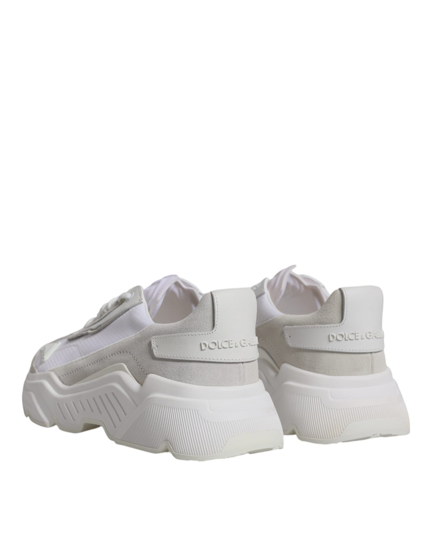 Dolce & Gabbana White Leather Daymaster Low Top Sneakers Shoes by Dolce & Gabbana