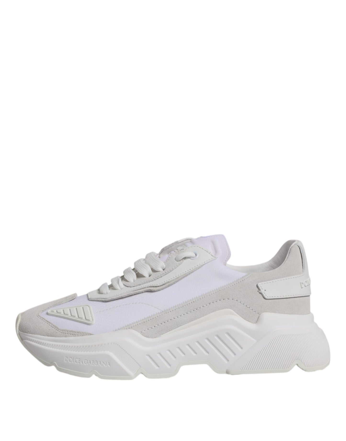 Dolce & Gabbana White Leather Daymaster Low Top Sneakers Shoes by Dolce & Gabbana