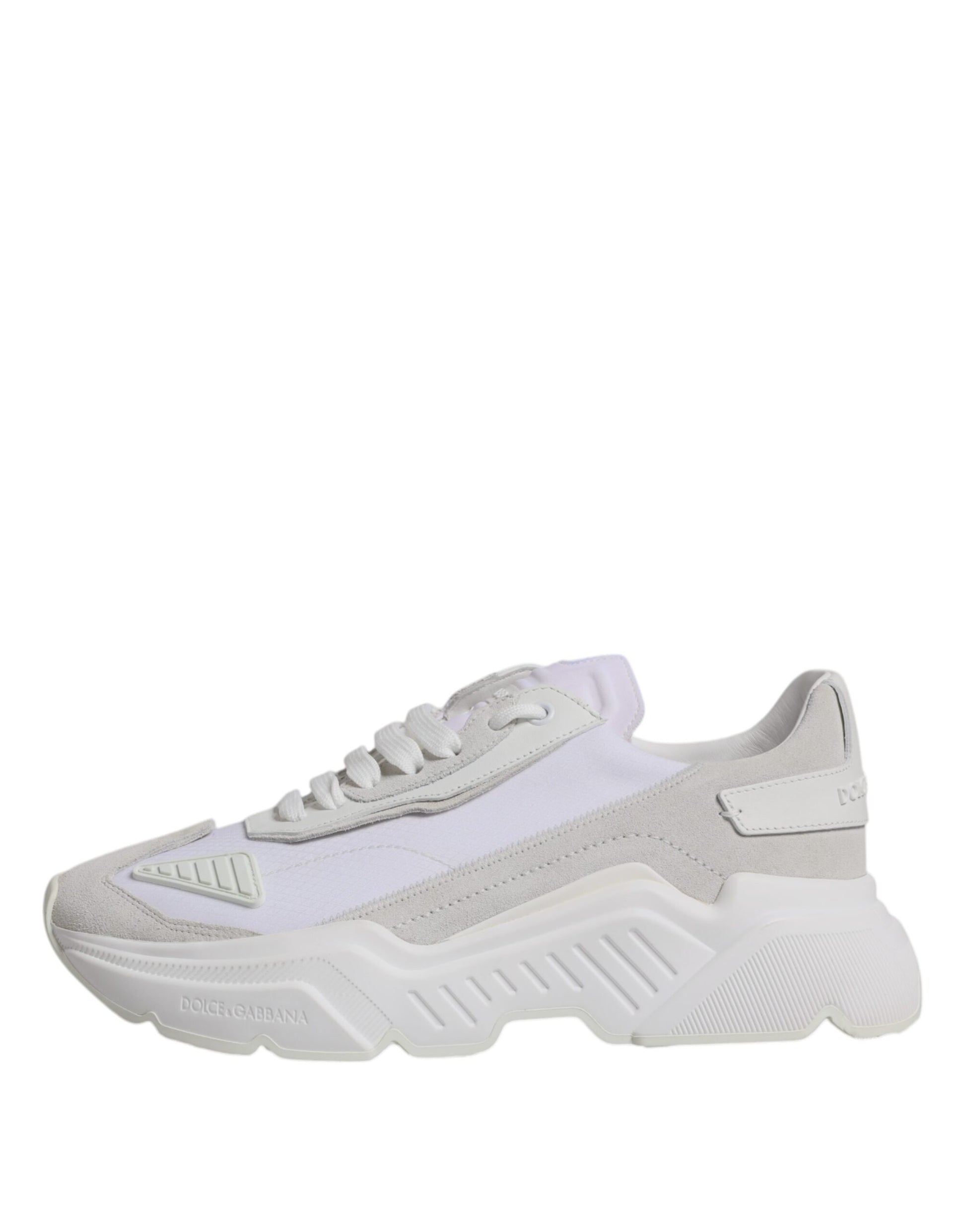 Dolce & Gabbana White Leather Daymaster Low Top Sneakers Shoes by Dolce & Gabbana
