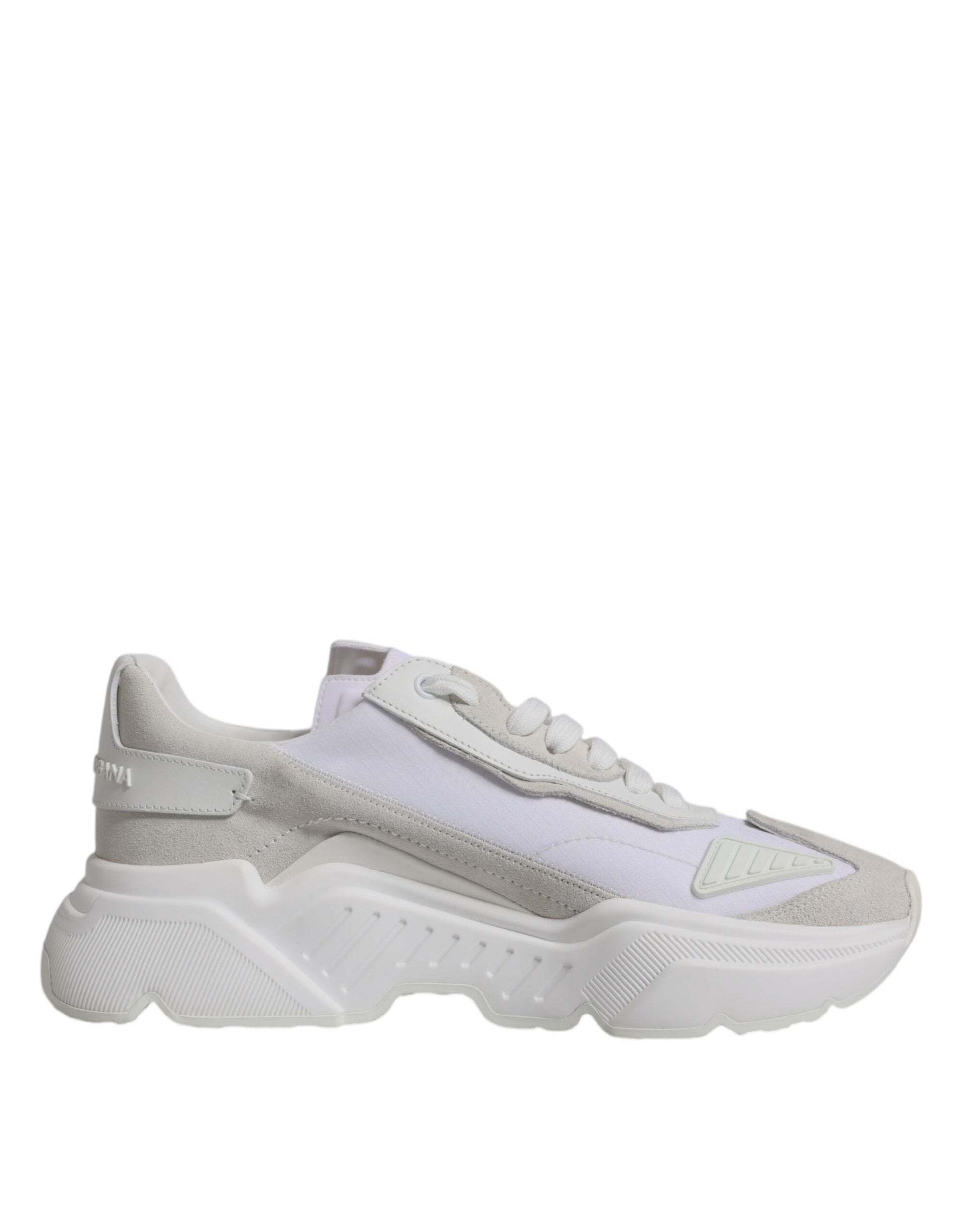 Dolce & Gabbana White Leather Daymaster Low Top Sneakers Shoes by Dolce & Gabbana