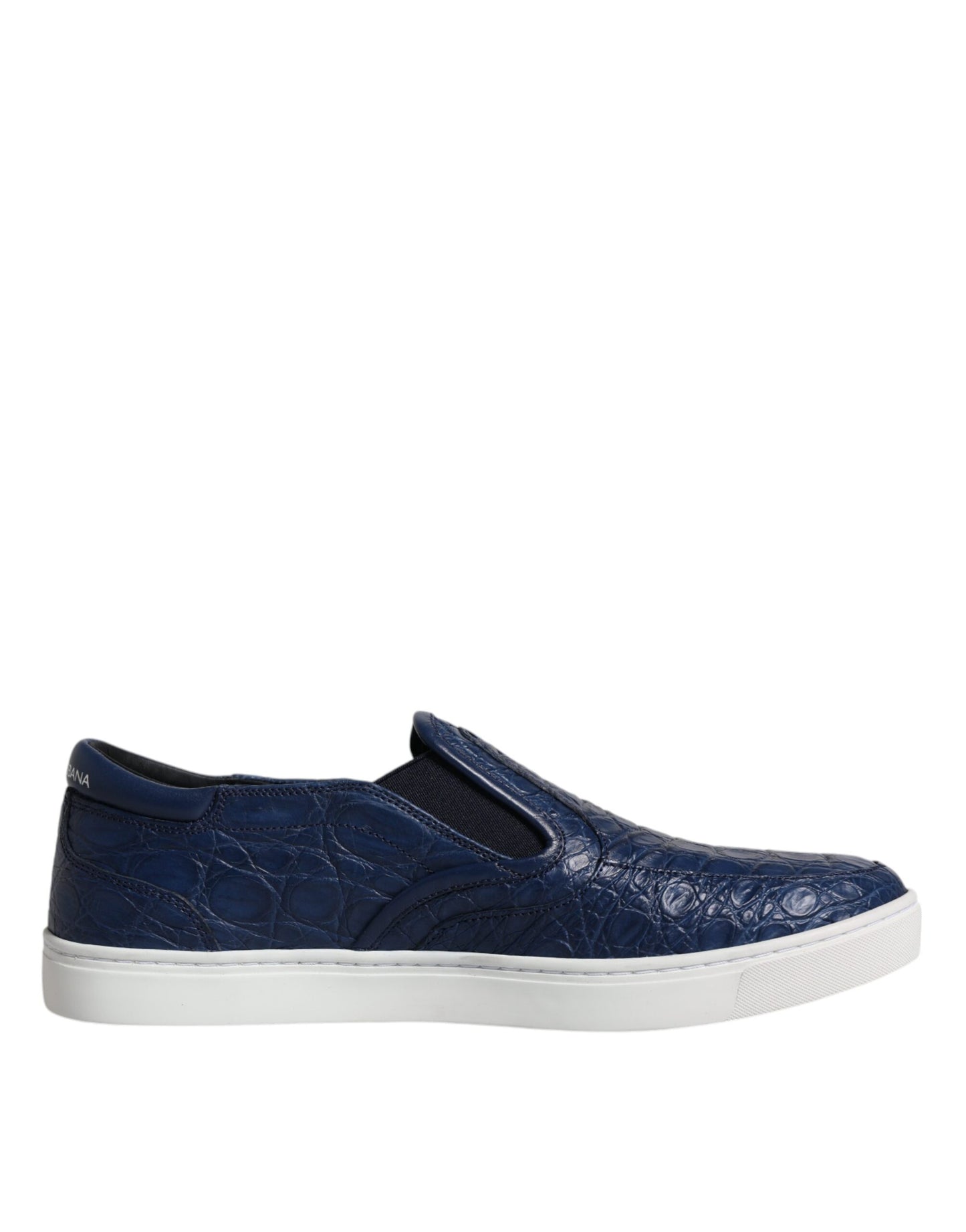 Dolce & Gabbana Blue Croc Exotic Leather Men Sneakers Shoes by Dolce & Gabbana