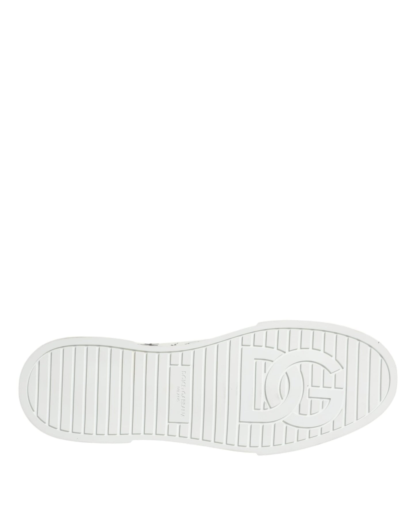 Dolce & Gabbana White Cotton Graffiti High Top Sneaker Shoes by Dolce & Gabbana