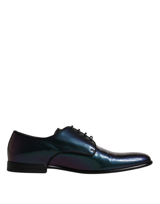 Chaussures habillées pour hommes Dolce &amp; Gabbana en cuir verni Peacock