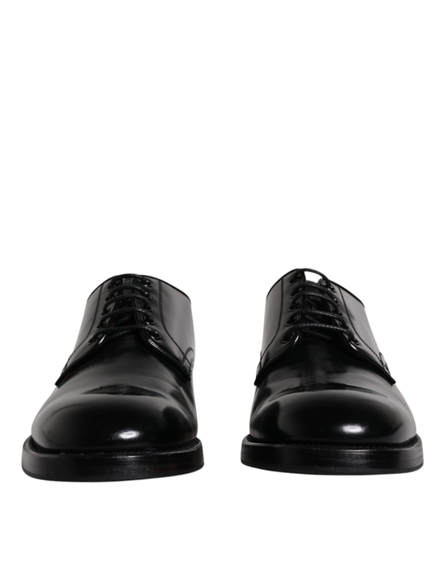 Chaussures Derby habillées à lacets en cuir noir Dolce &amp; Gabbana pour homme