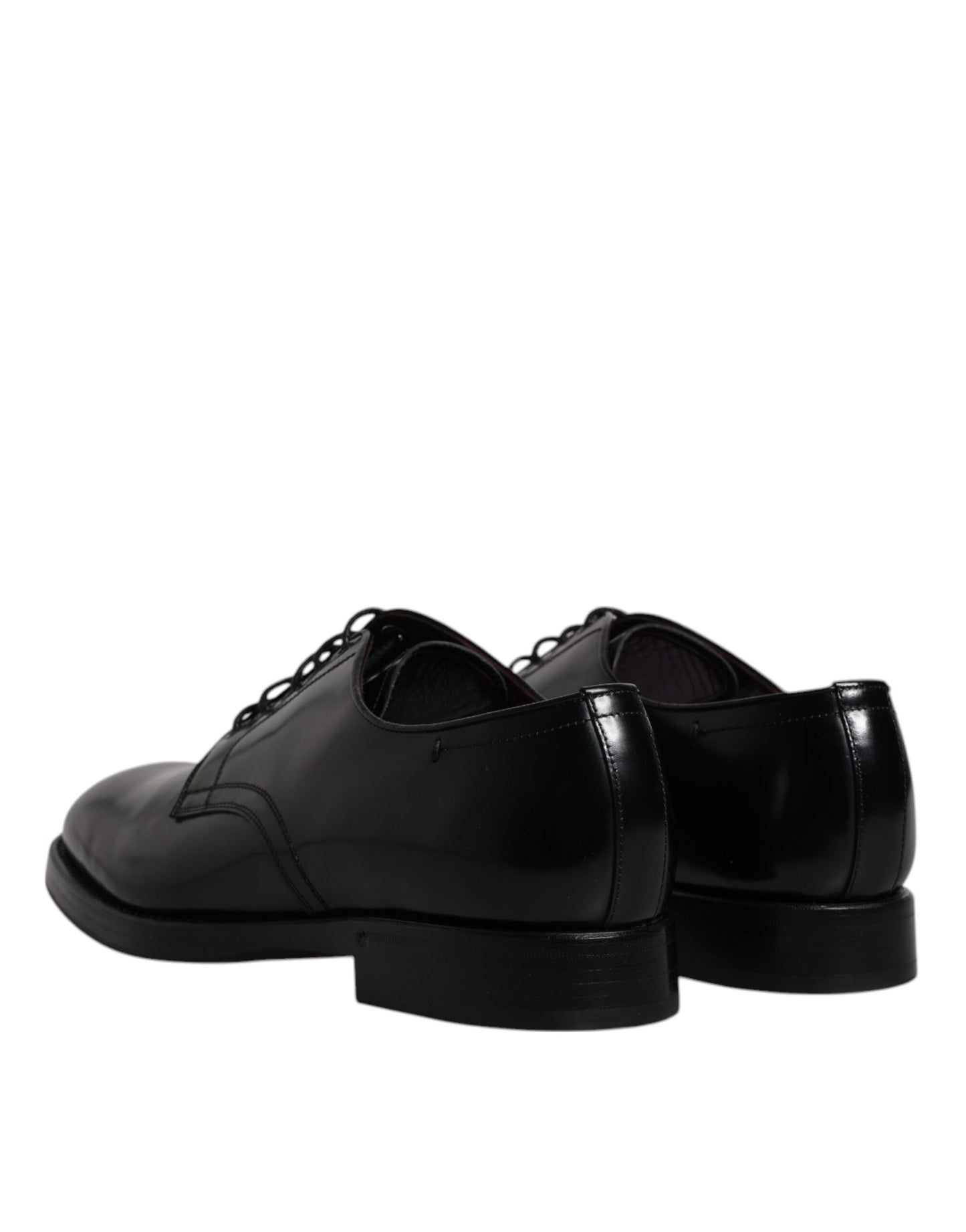 Chaussures Derby habillées à lacets en cuir noir Dolce &amp; Gabbana pour homme