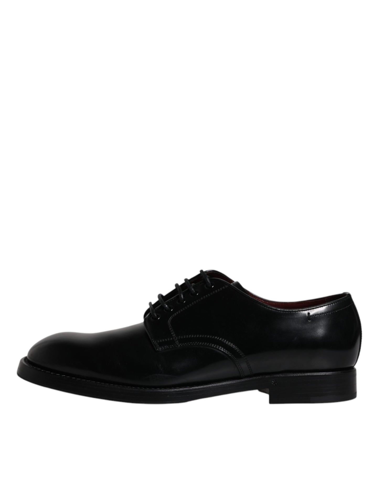 Chaussures Derby habillées à lacets en cuir noir Dolce &amp; Gabbana pour homme