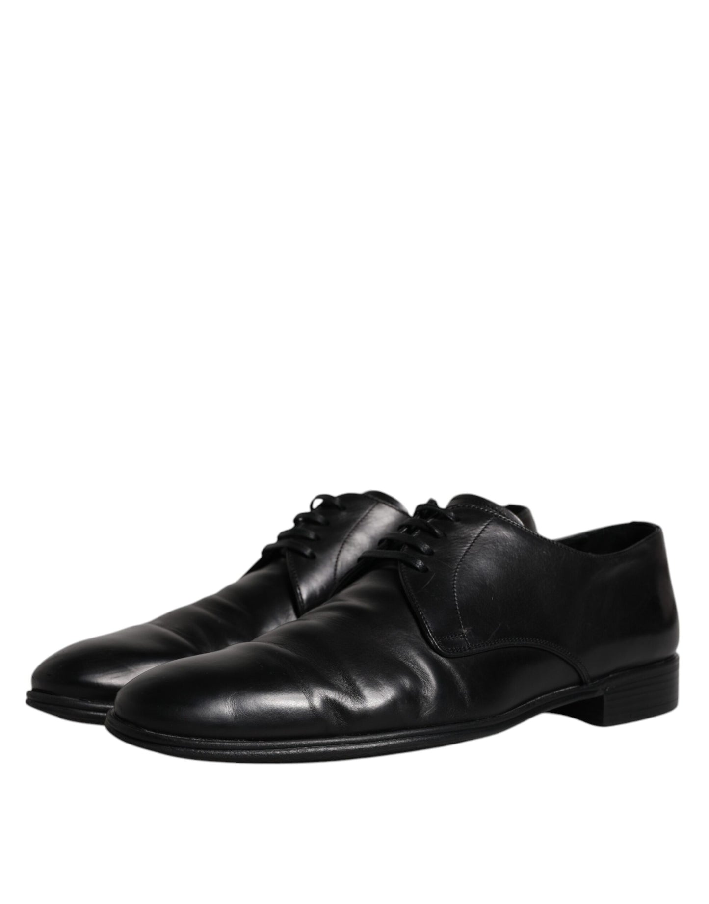 Chaussures Derby habillées à lacets en cuir noir Dolce &amp; Gabbana pour homme