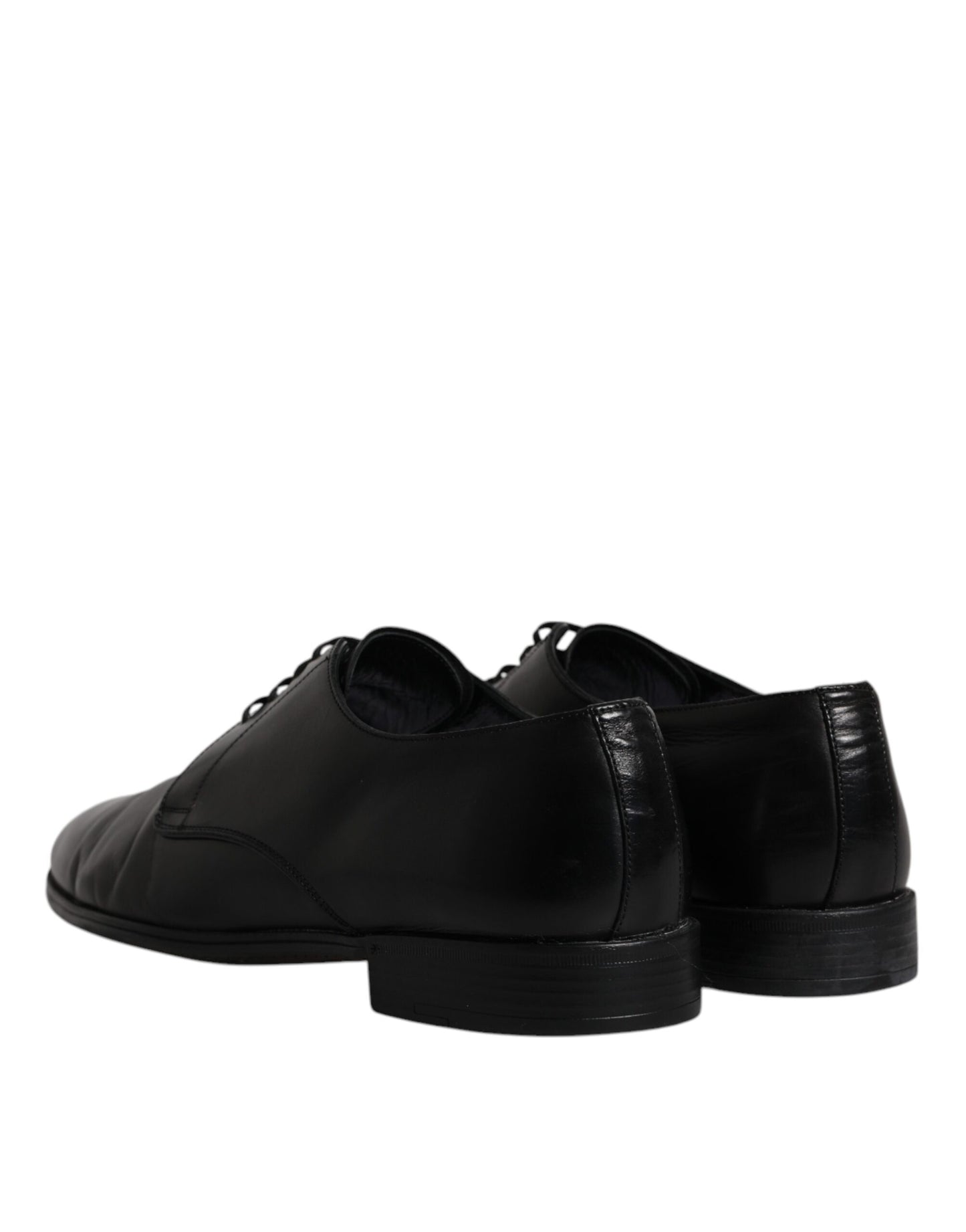 Chaussures Derby habillées à lacets en cuir noir Dolce &amp; Gabbana pour homme