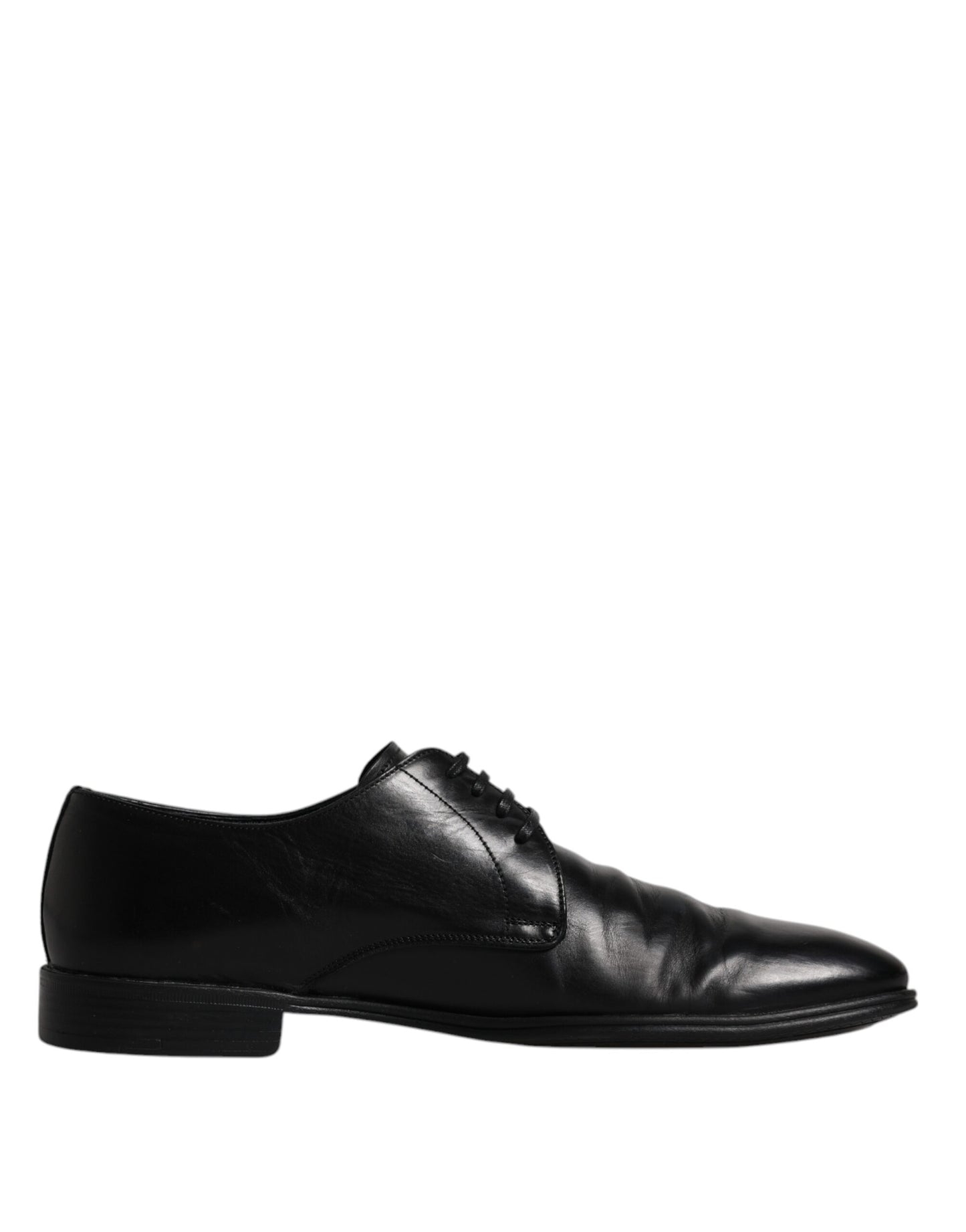 Chaussures Derby habillées à lacets en cuir noir Dolce &amp; Gabbana pour homme