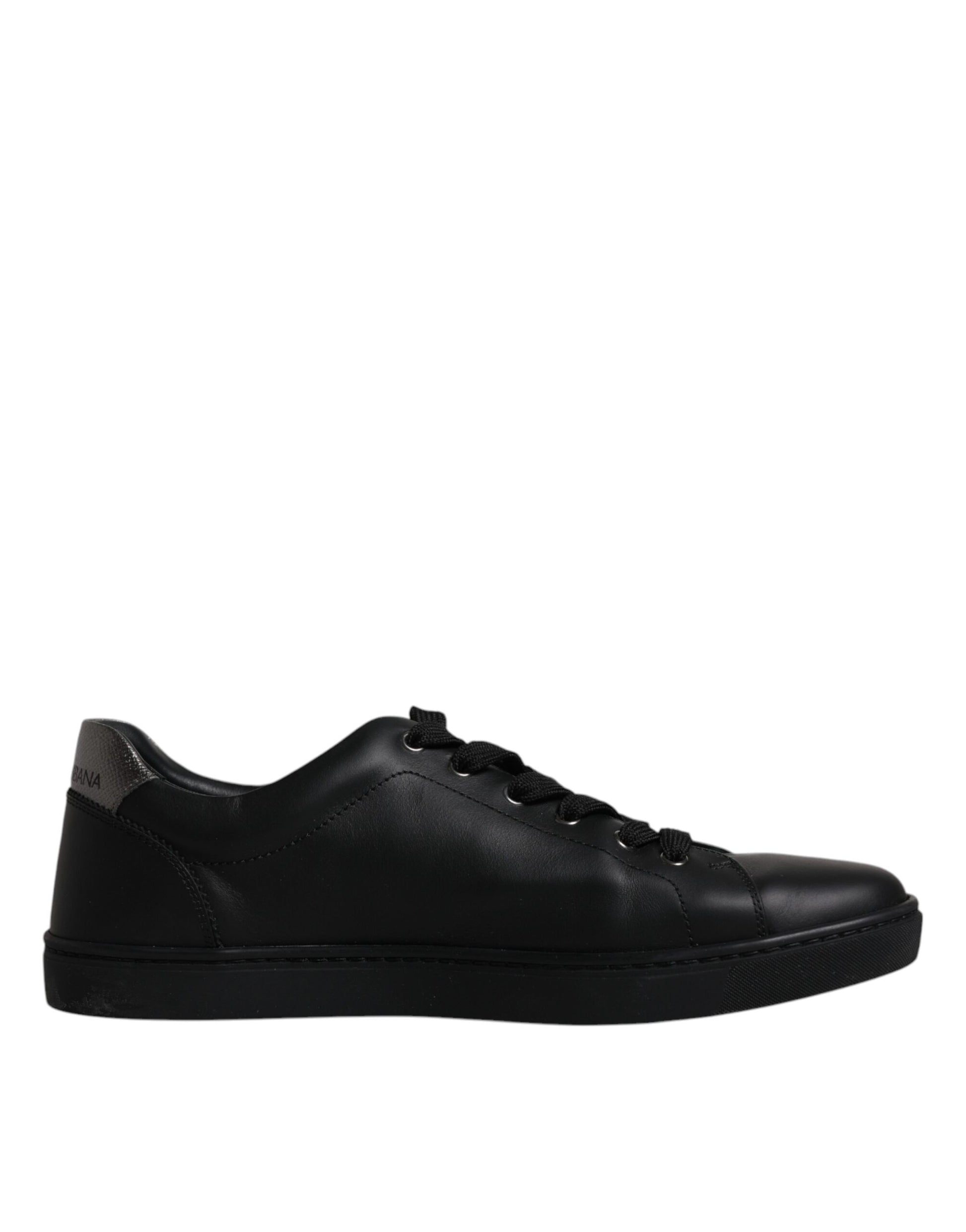 Dolce & Gabbana Black Leather London Heart Men Sneakers Shoes by Dolce & Gabbana