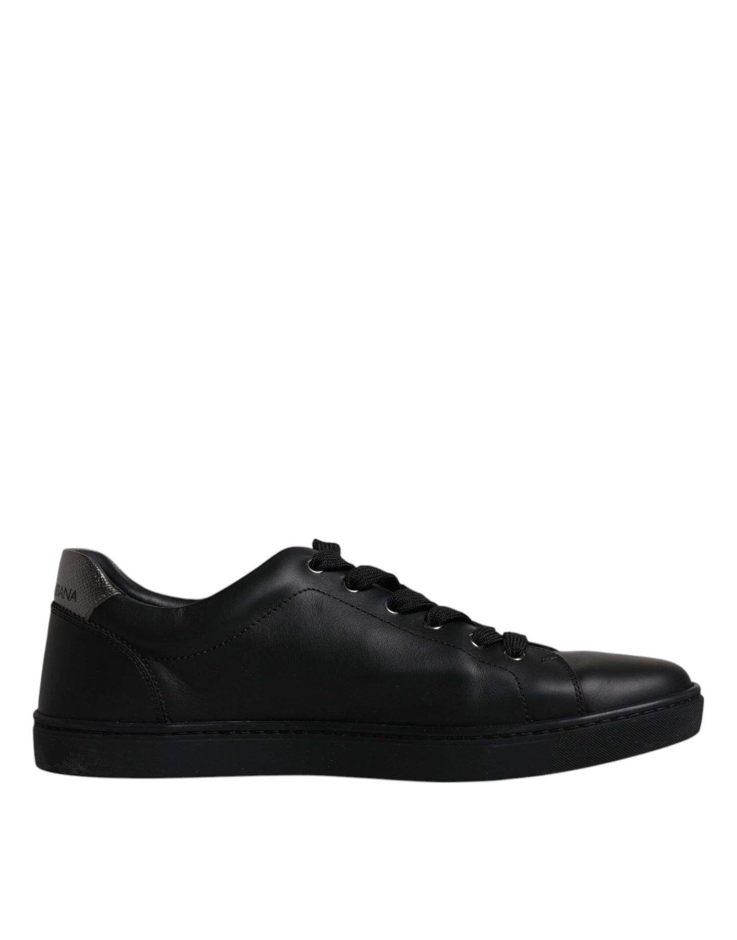Dolce & Gabbana Black Leather London Heart Men Sneakers Shoes by Dolce & Gabbana