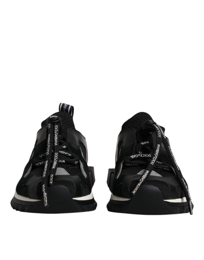 Dolce & Gabbana Black White Logo Sorrento Mens Sneakers Shoes by Dolce & Gabbana