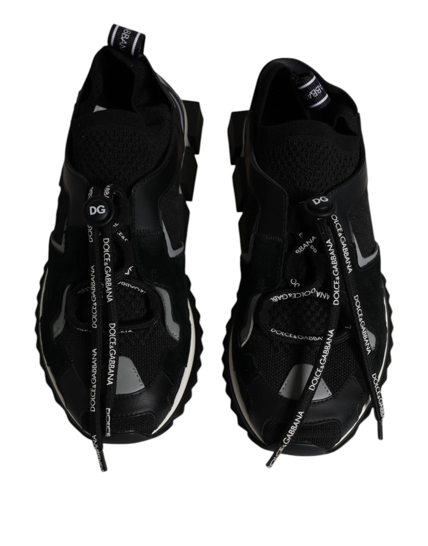 Dolce & Gabbana Black White Logo Sorrento Mens Sneakers Shoes by Dolce & Gabbana