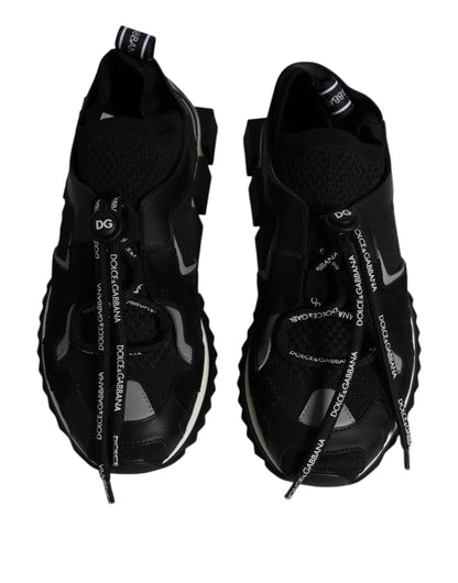 Dolce & Gabbana Black White Logo Sorrento Mens Sneakers Shoes by Dolce & Gabbana