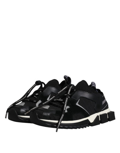 Dolce & Gabbana Black White Logo Sorrento Mens Sneakers Shoes by Dolce & Gabbana