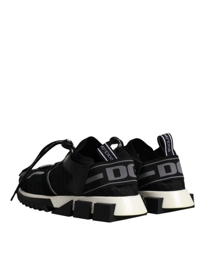 Dolce & Gabbana Black White Logo Sorrento Mens Sneakers Shoes by Dolce & Gabbana