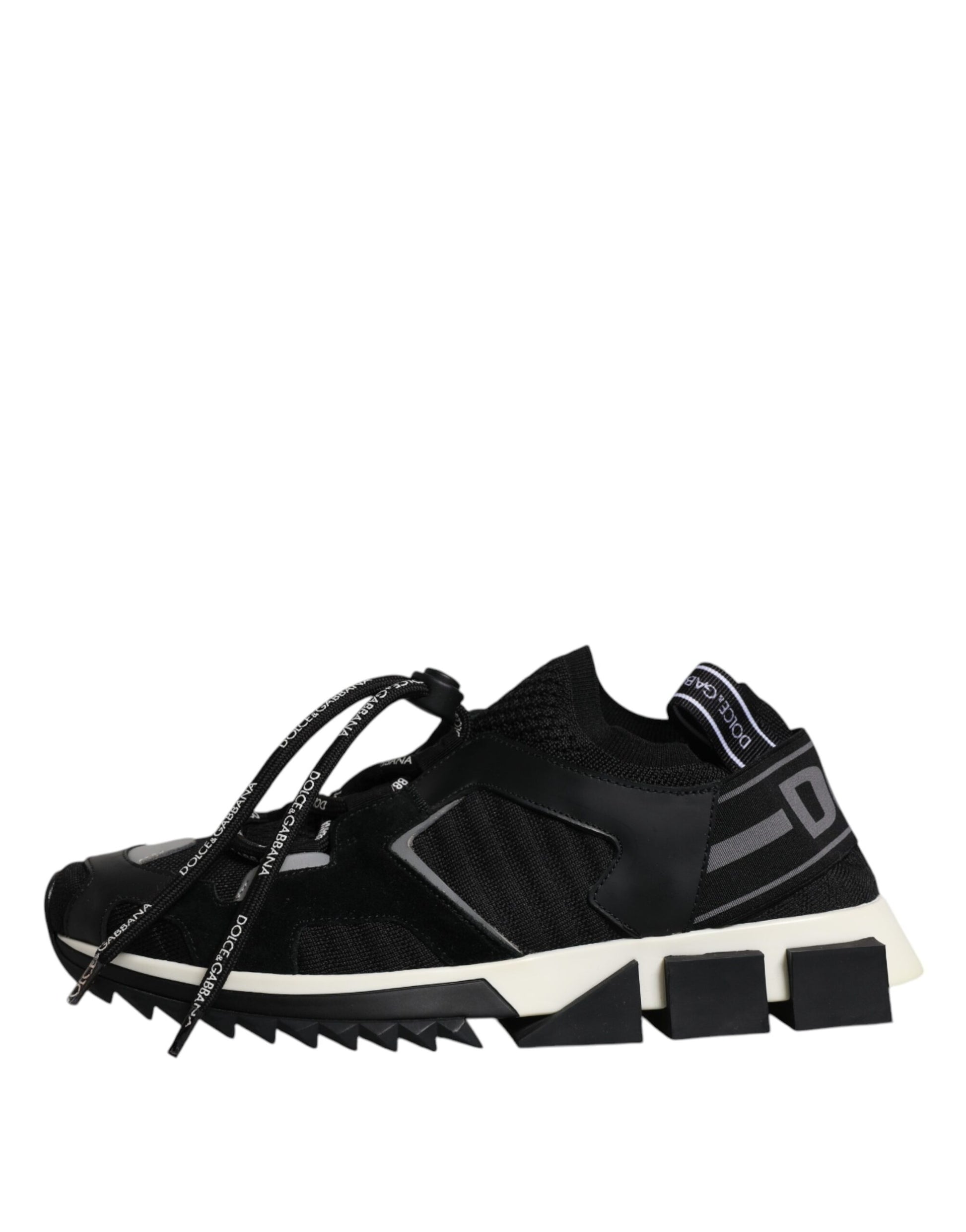 Dolce & Gabbana Black White Logo Sorrento Mens Sneakers Shoes by Dolce & Gabbana