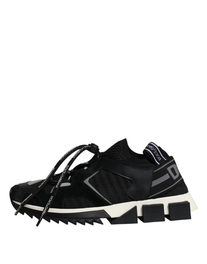 Dolce & Gabbana Black White Logo Sorrento Mens Sneakers Shoes by Dolce & Gabbana