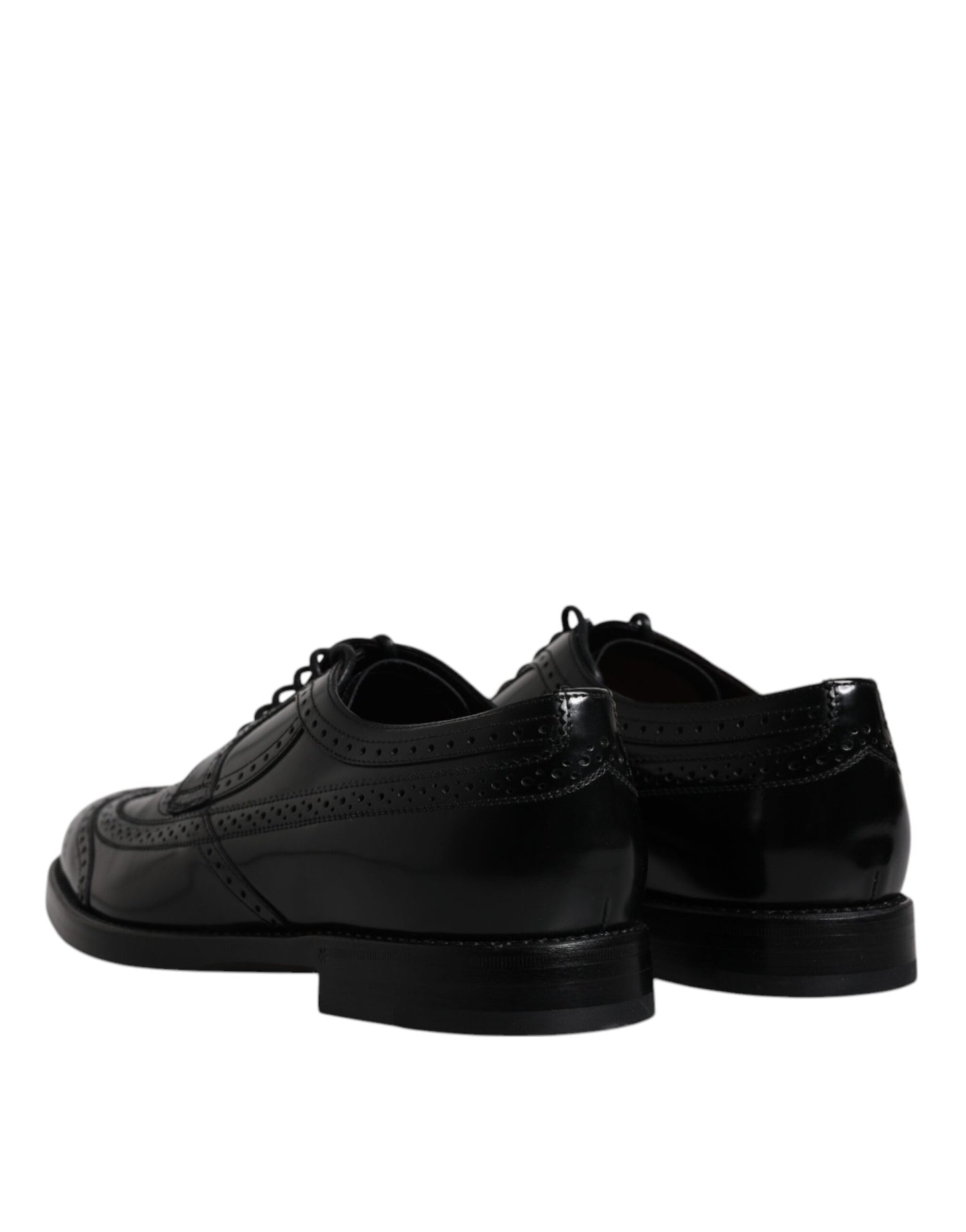 Chaussures habillées Derby en cuir noir Dolce &amp; Gabbana