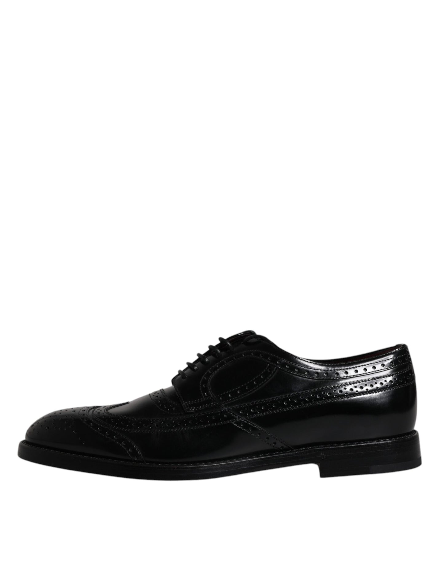 Chaussures habillées Derby en cuir noir Dolce &amp; Gabbana