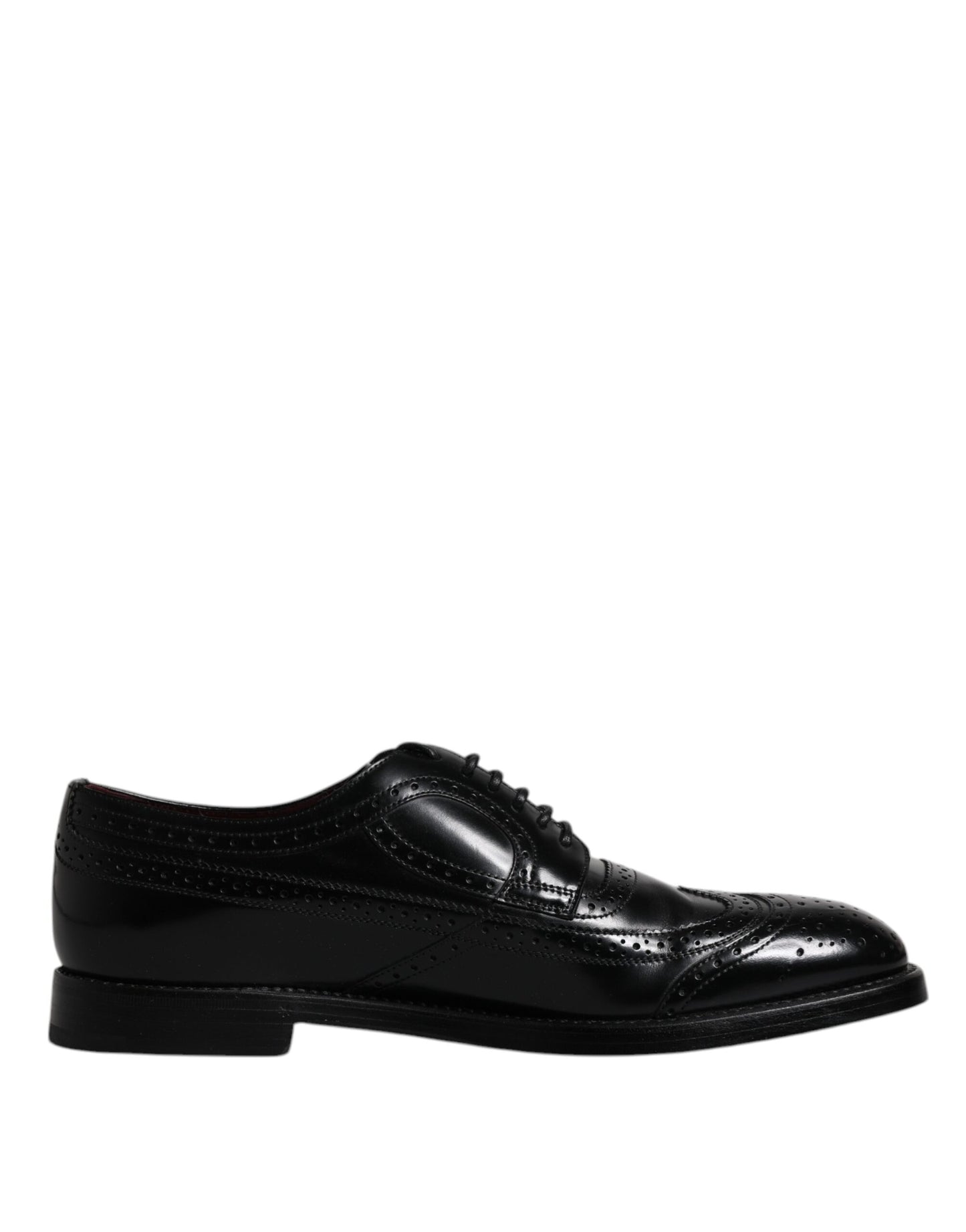 Chaussures habillées Derby en cuir noir Dolce &amp; Gabbana
