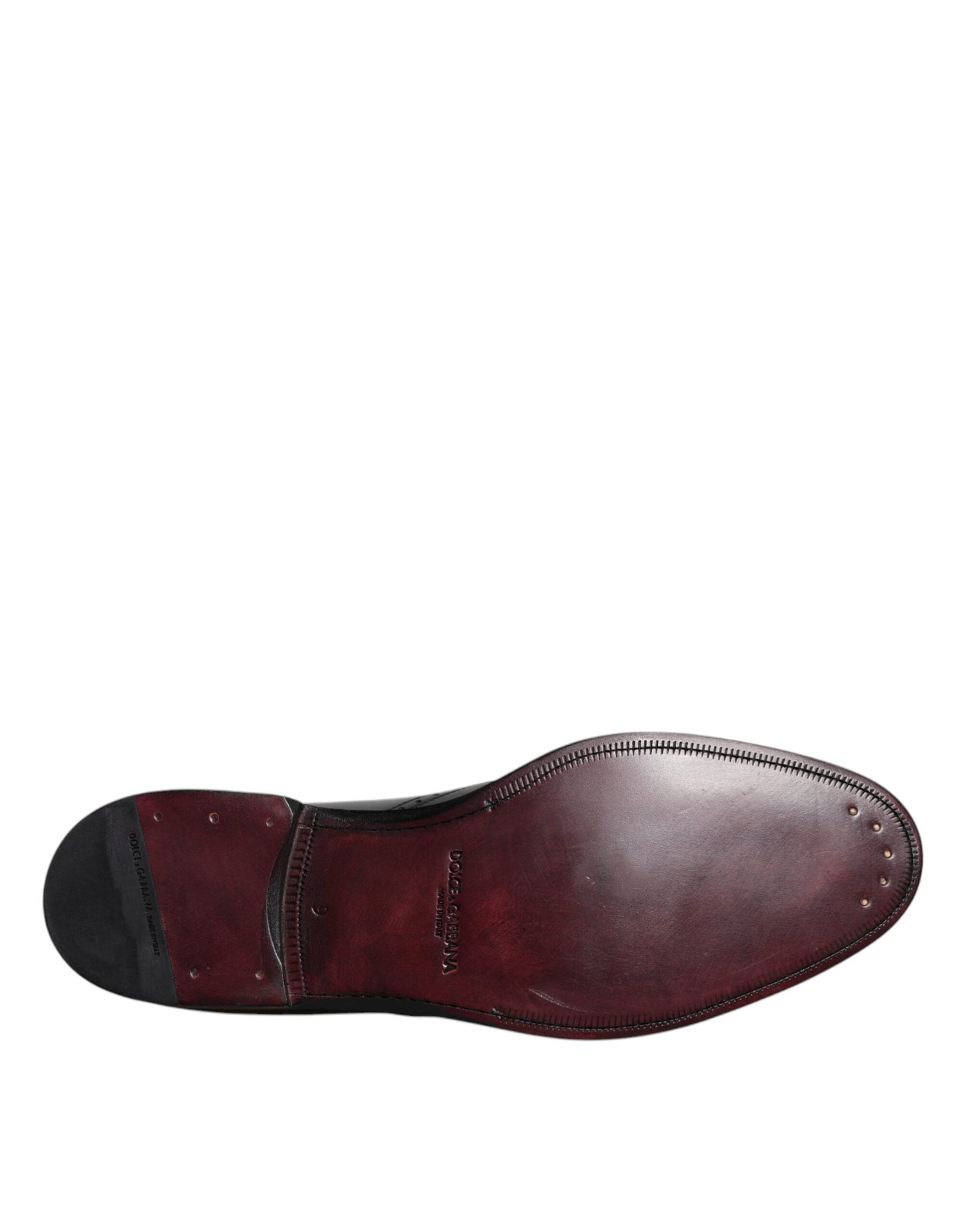 Chaussures habillées Derby en cuir noir Dolce &amp; Gabbana