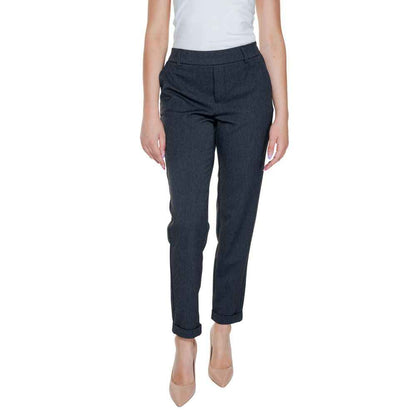 Grijze Polyester Broek Vero Moda Dames Regular - Grijs