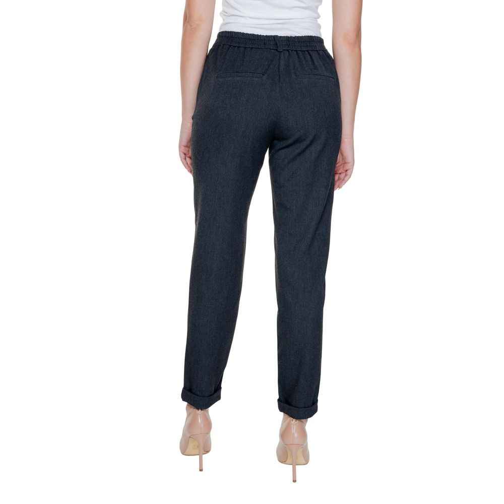 Grijze Polyester Broek Vero Moda Dames Regular - Grijs