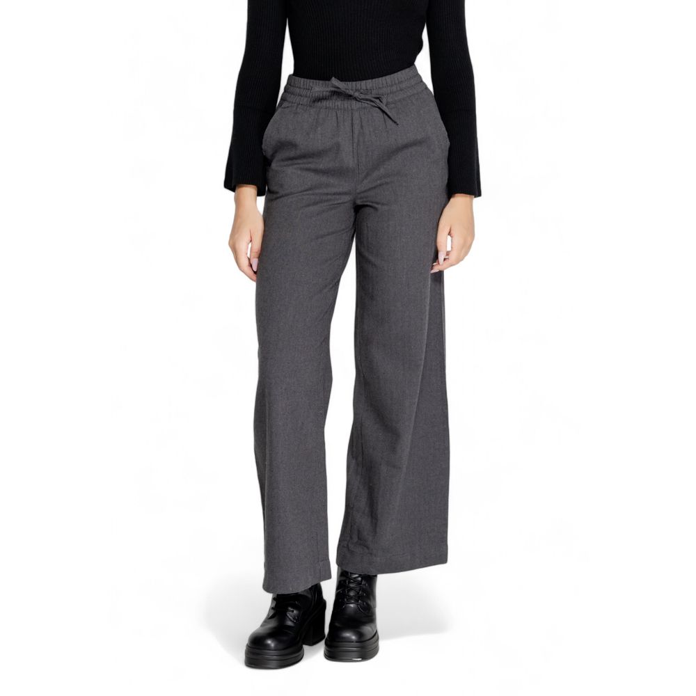 Jacqueline De Yong Gray Cotton Pant by Jacqueline De Yong