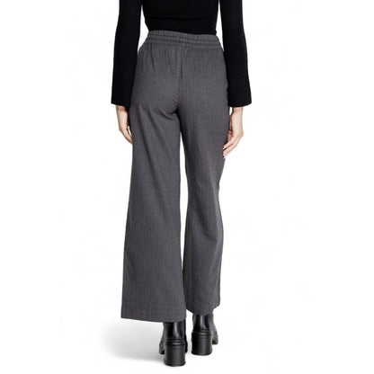Jacqueline De Yong Gray Cotton Pant by Jacqueline De Yong