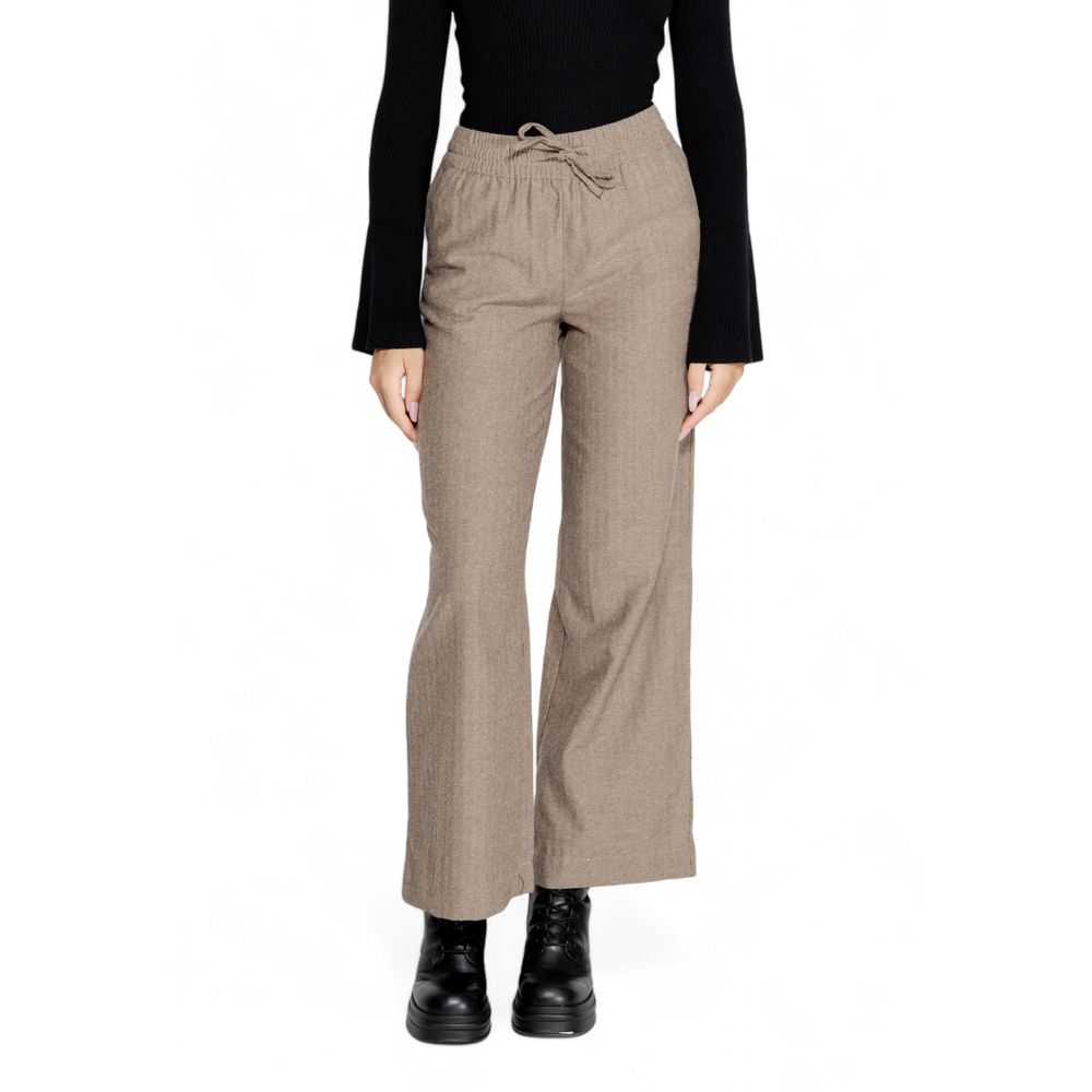Jacqueline De Yong Brown Cotton Pant by Jacqueline De Yong
