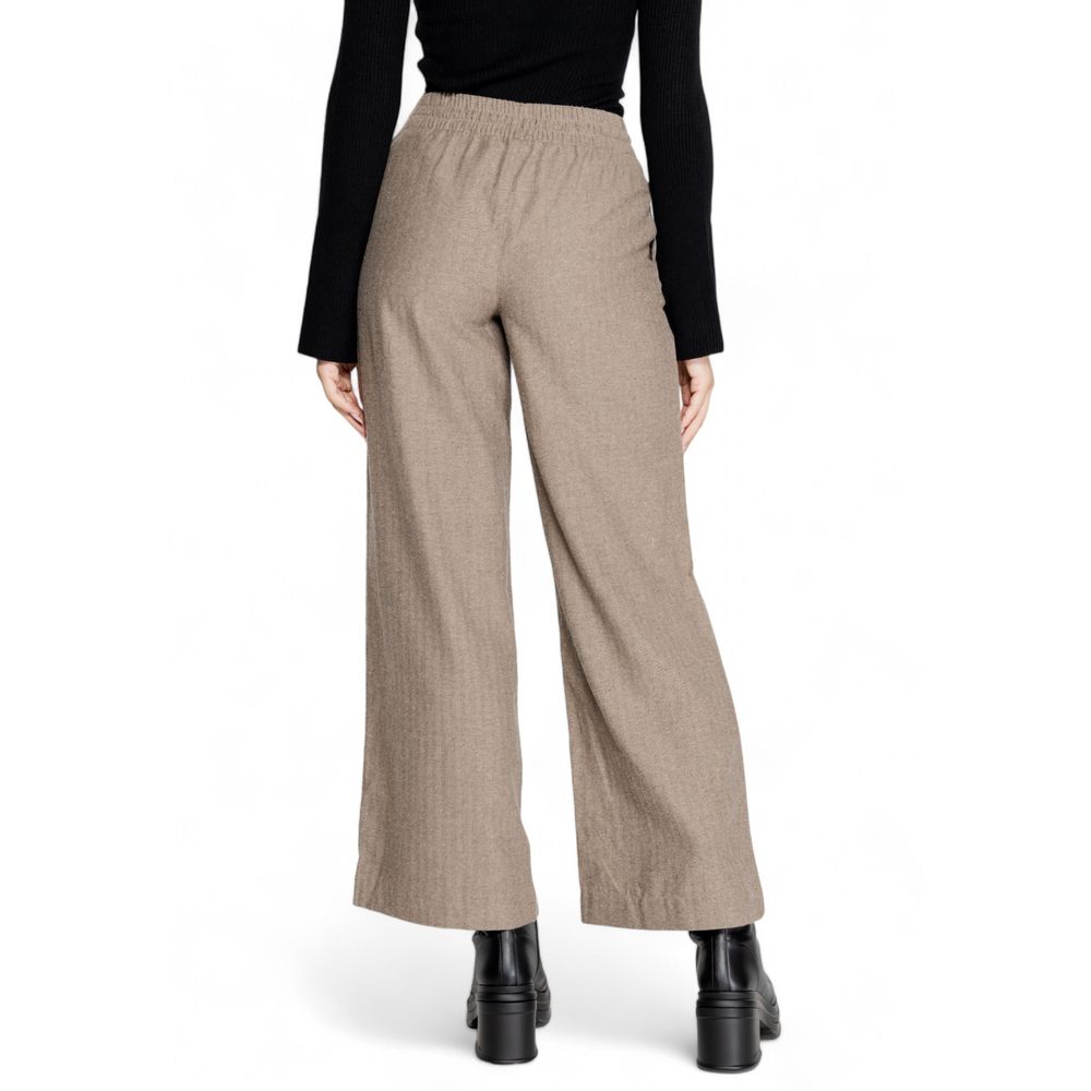 Jacqueline De Yong Brown Cotton Pant by Jacqueline De Yong