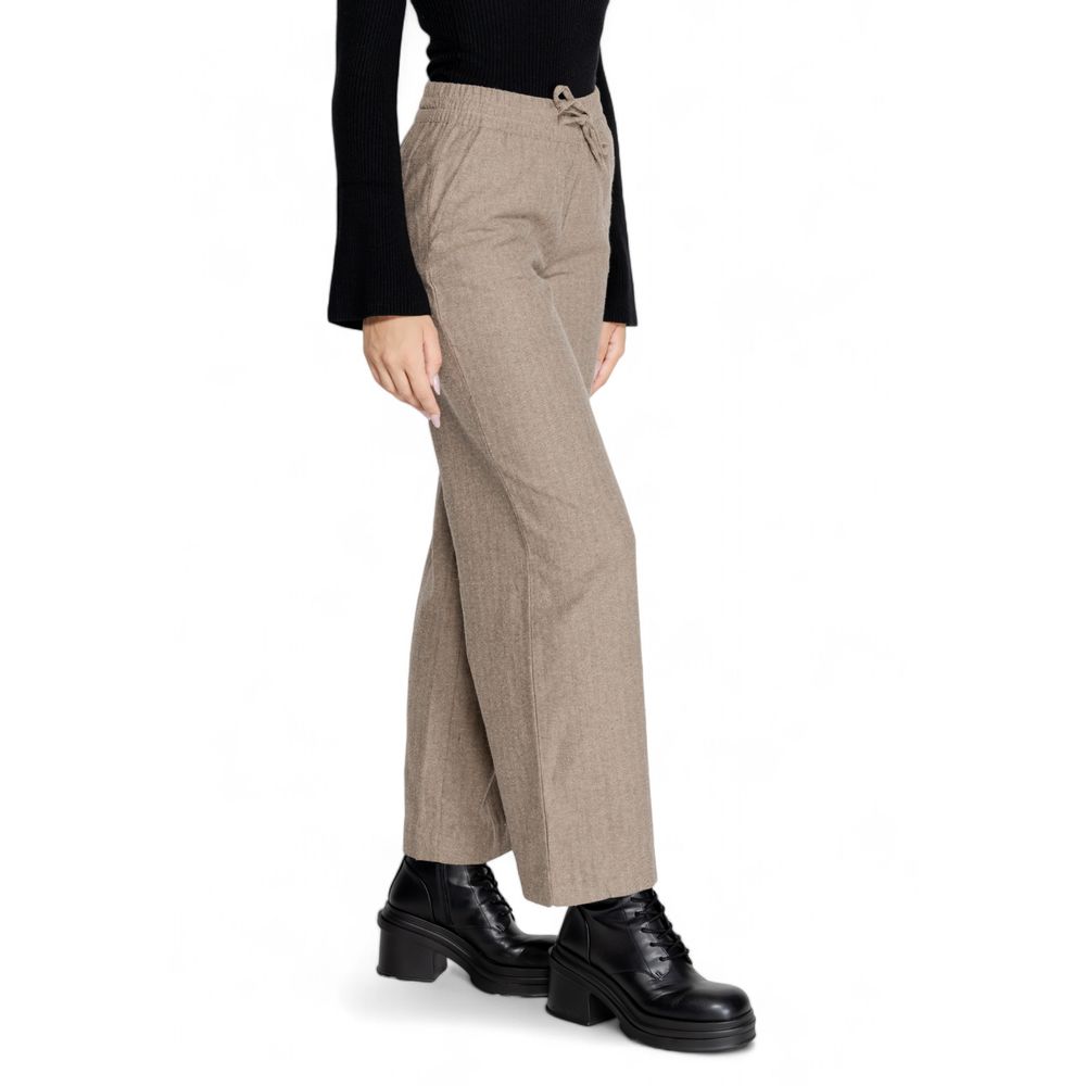 Jacqueline De Yong Brown Cotton Pant by Jacqueline De Yong