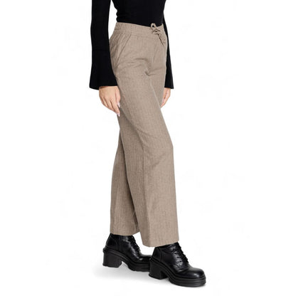 Jacqueline De Yong Brown Cotton Pant by Jacqueline De Yong