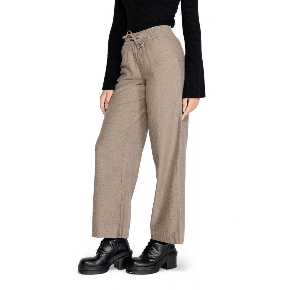 Jacqueline De Yong Brown Cotton Pant by Jacqueline De Yong