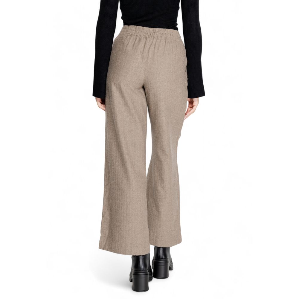 Jacqueline De Yong Brown Cotton Pant by Jacqueline De Yong