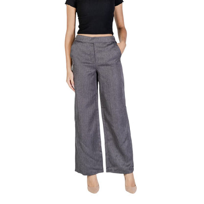 Jacqueline De Yong Gray Polyester Pant by Jacqueline De Yong
